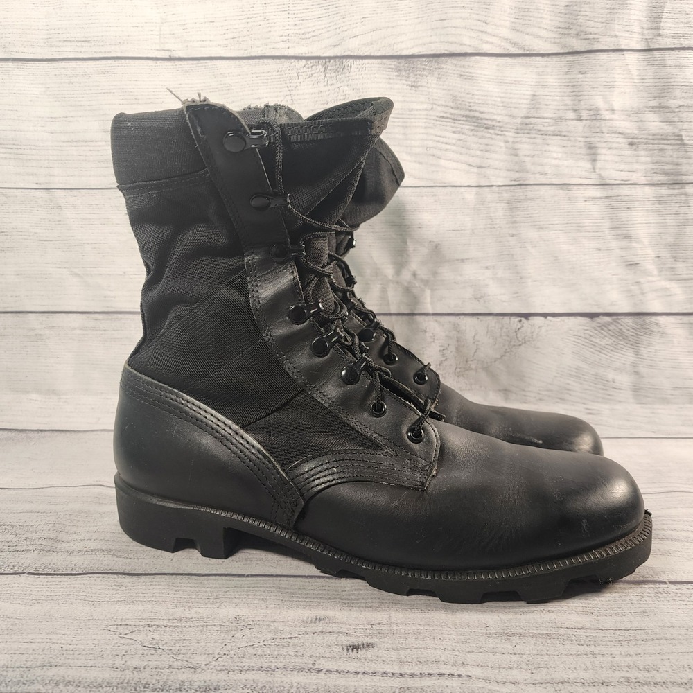 RO Search Size 11 R Men's Leather Canvas Military Combat Tactical Boots 4-97